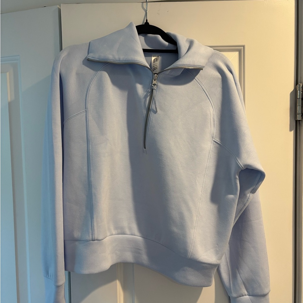 SPANX Light Blue Zip-Up Top